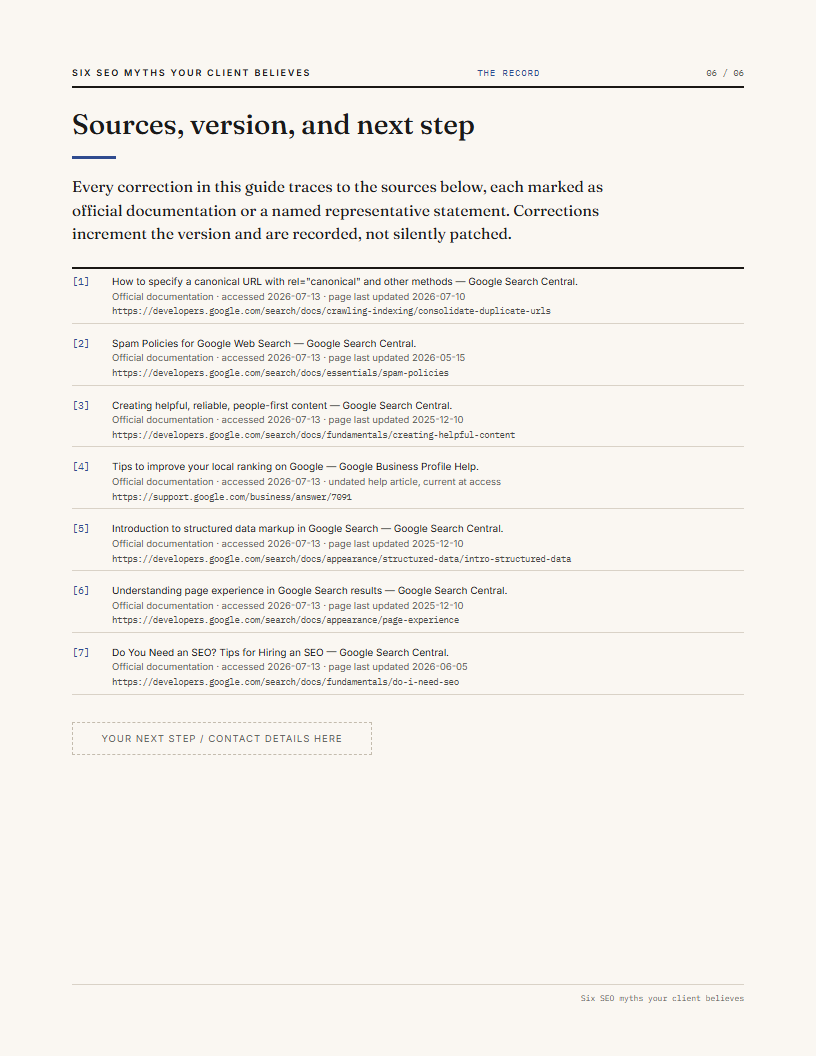 Six SEO myths your client believes: Sources, version, and next step